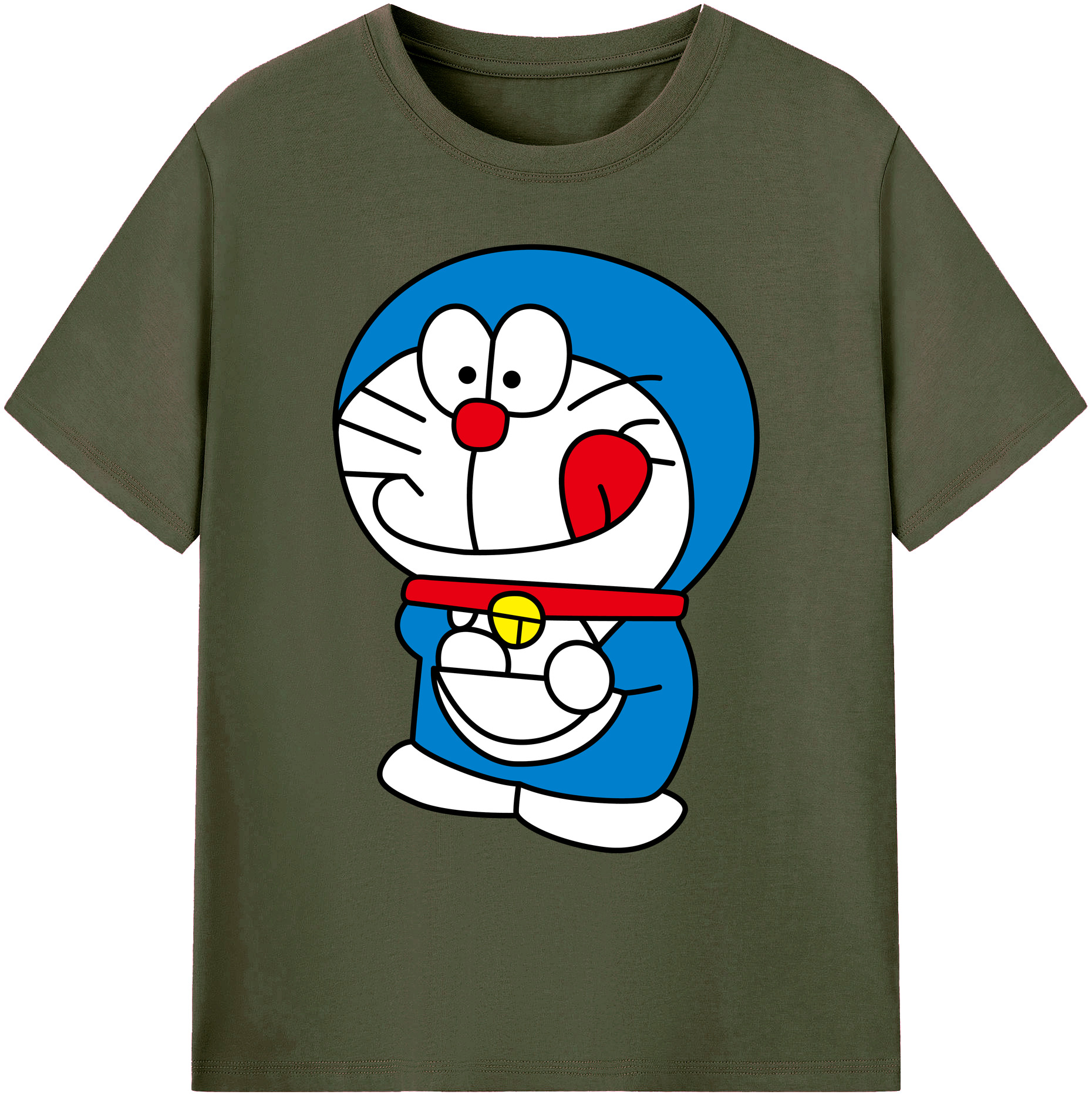 （画像用） ドラえもん Doraemon 綿100％ メンズ半袖Tシャツ｜肌触りやわらか＆通気性